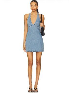 NWT Free People Trevi Denim Mini Dress